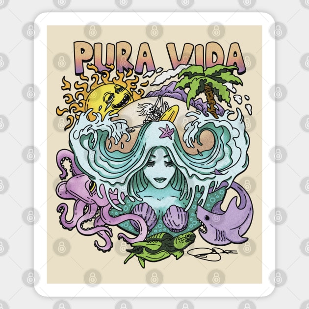 Pura Vida Sticker by PopArtCult